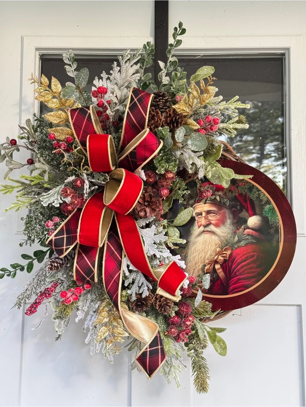 Vintage Santa Grapevine Wreath